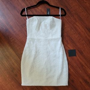 White strapless dress